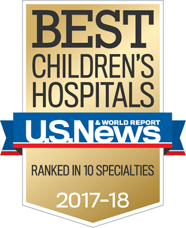 U.S. News and World Report Best Children’s Hospitals: Ranked in 10 Specialties 2017–2018